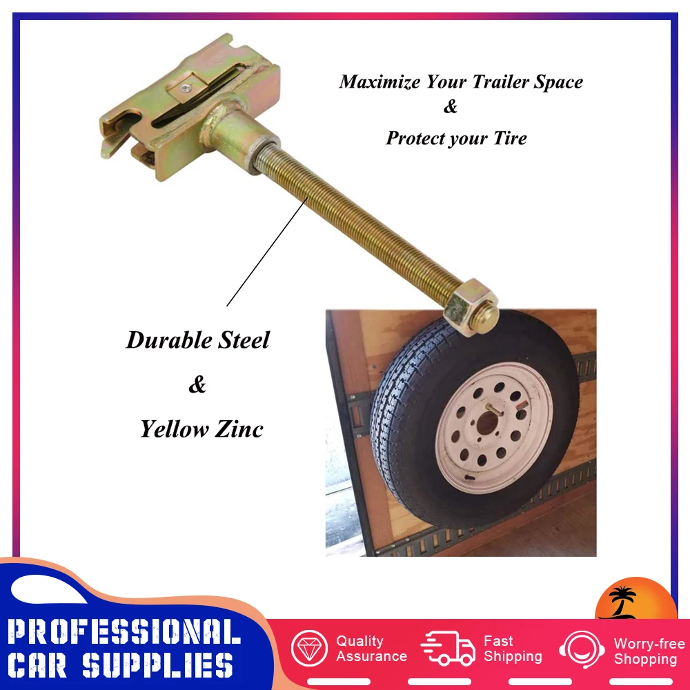 2pcsETrackSpareTireHolderTireTrailerMountSpareWheelCarrier