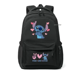 Lilo Stitch Cute Cartoon Backpack Teenager Kids Fashion Male Female Student School Bag Waterproof Knapsack Mochila