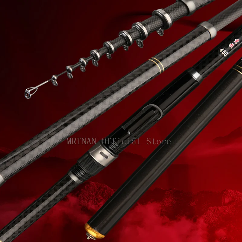 Fishing Rod Rocky Fishing Rod Ultralight Spinning Fishing Rod Carbon Fiber 3.6M 4.5M 5.4M 6.3M 7.2M Tackle Carp Stream