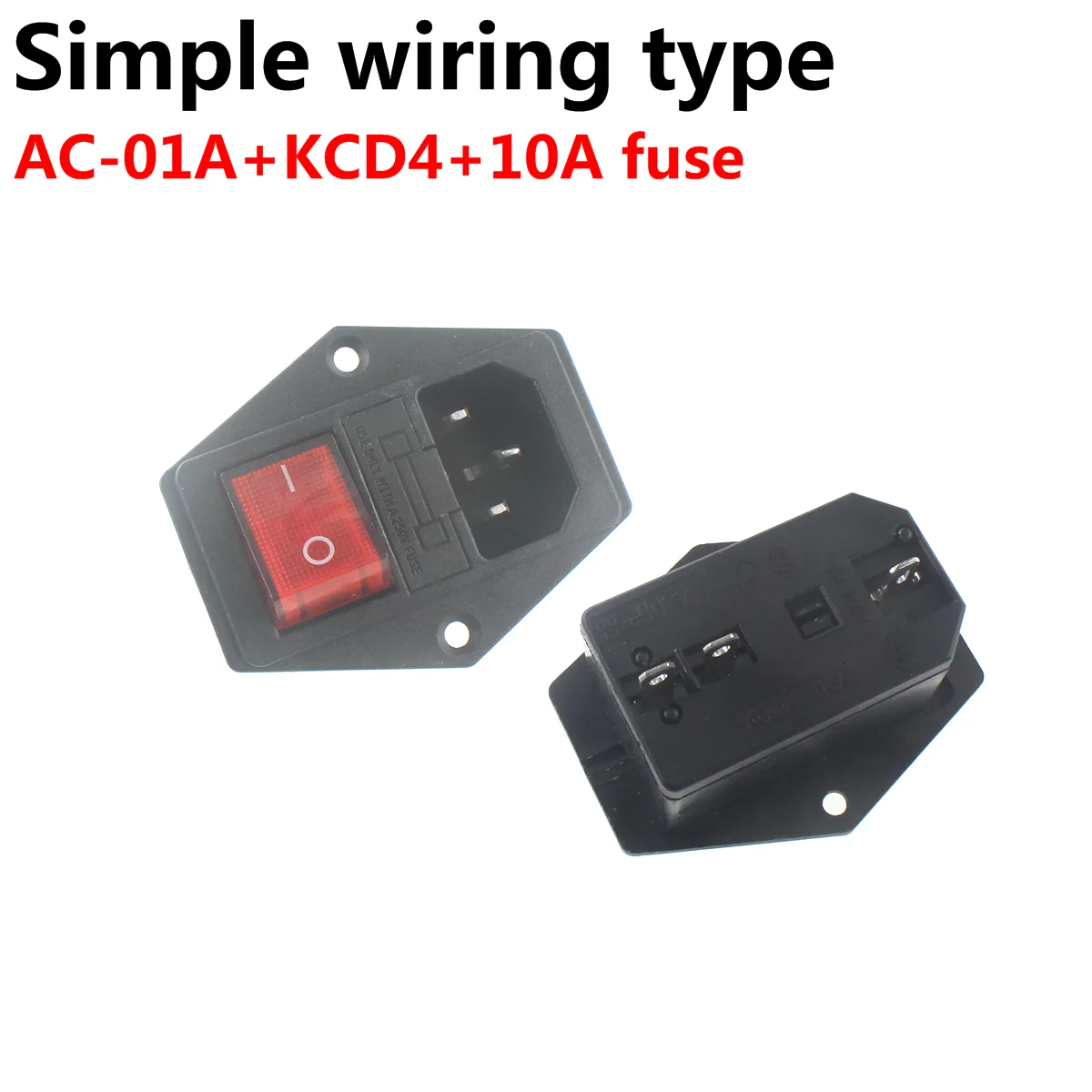 Electronics Power Entry Module AC-04 10A 250V AC Power Socket Inlet ...