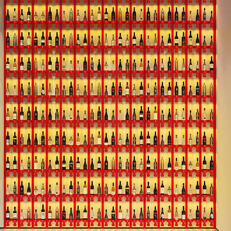 Modern Industrial Wine Cabinets Display Wall Mounted Storage Unique Wine Racks Bar Commercial Adega Barzinho Liquor Furniture