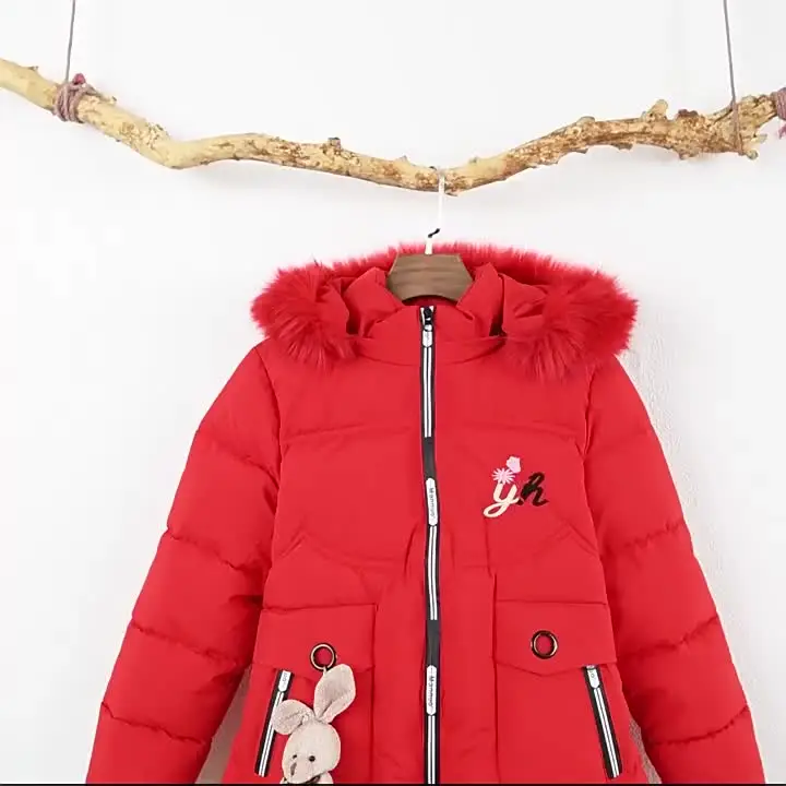 Winterjacke Für Mädchen - Warme Kunstfelljacke Mit Kapuze