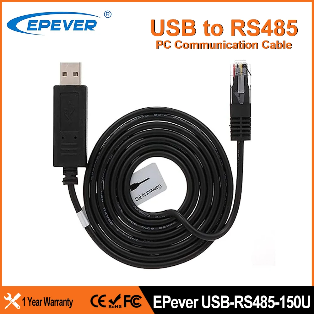 Cavo Di Comunicazione Usb Epever Cc-Usb-Rs485-150U Utilizzare Per Il Regolatore Solare Lancer An Mppt Collegato Al Cavo Connettore Pc Rs485