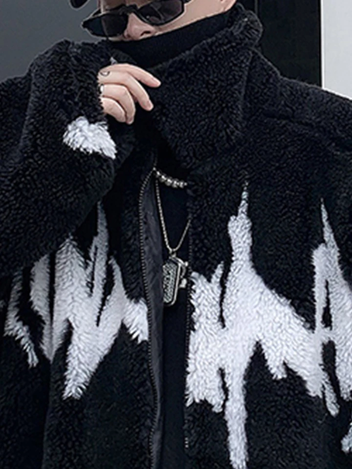 Mauroicardi Winter Oversized Thickened Warm Fluffy Faux Fur Jacket