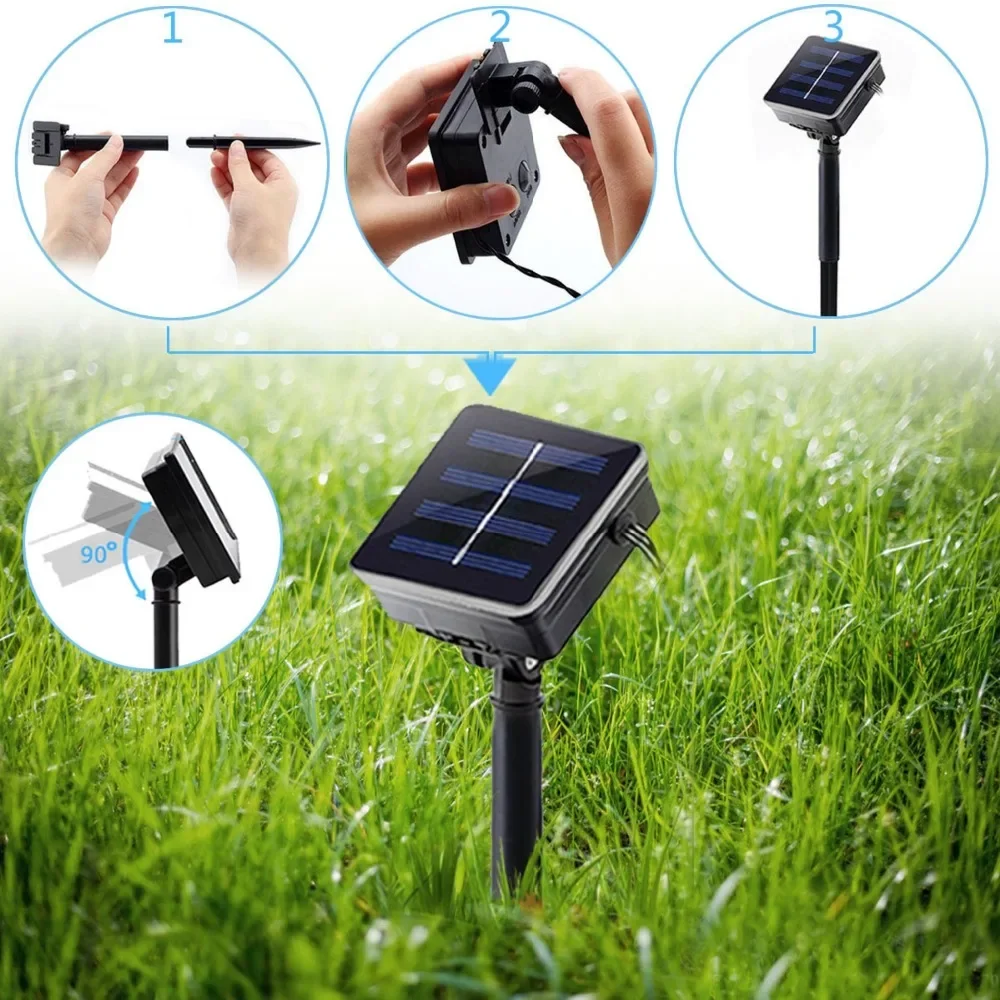 32M 300LED Outdoor Solar Garden Light String Lights Solar LED Light Waterproof Garden Decoration Wedding Party Christmas Tree 6
