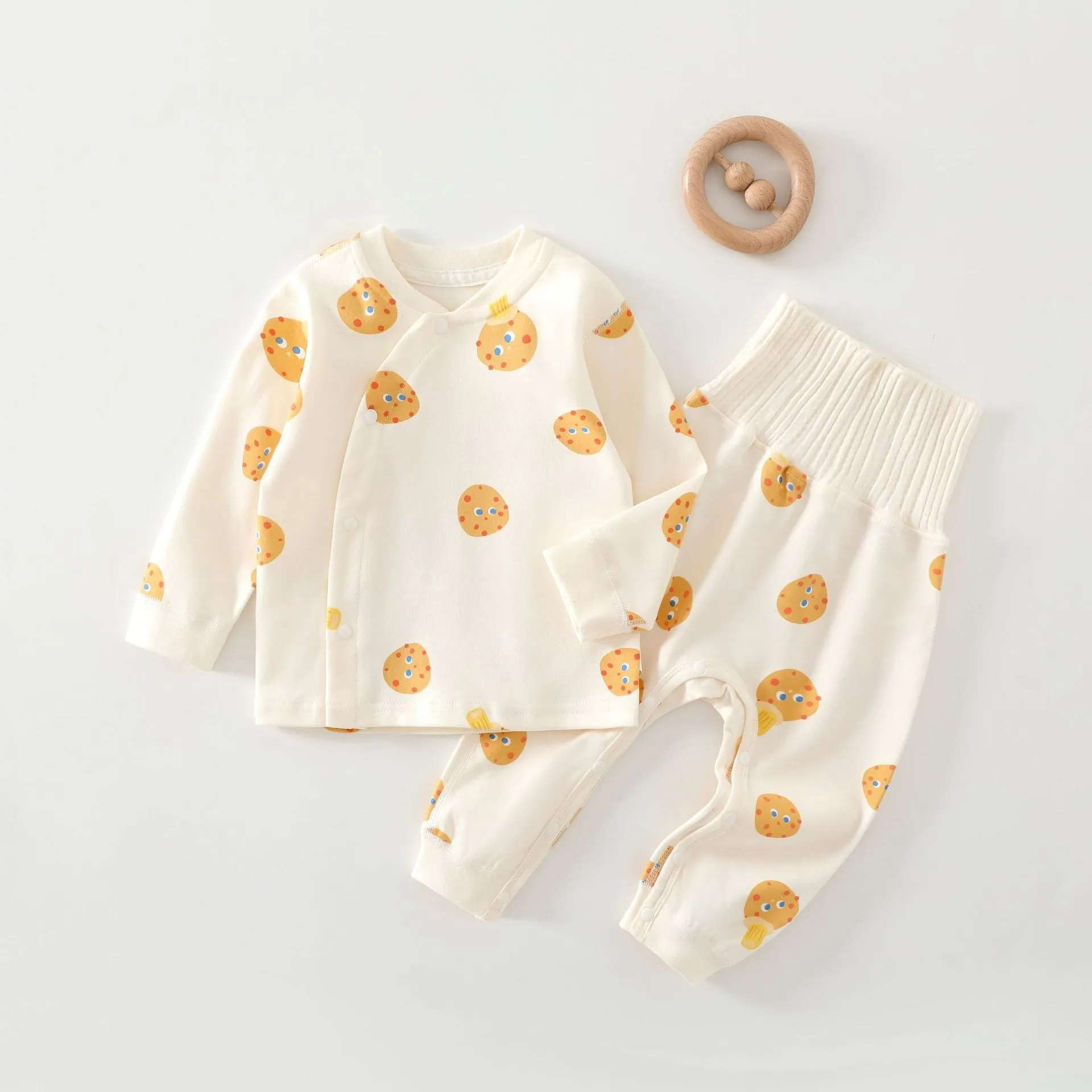 Ircomll Herbst Winter Thermo-unterwäsche Anzug Mantel + Hosen Cartoon Druck Baumwolle Neugeborenen Baby Kleidung Sets Jungen Mädchen Pyjama Sets – Detail 5