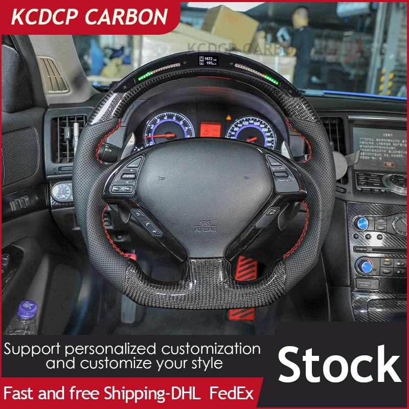 For Infini ti G25 G37 G35 EX35 EX37 LED Carbon Fiber Steering Wheel