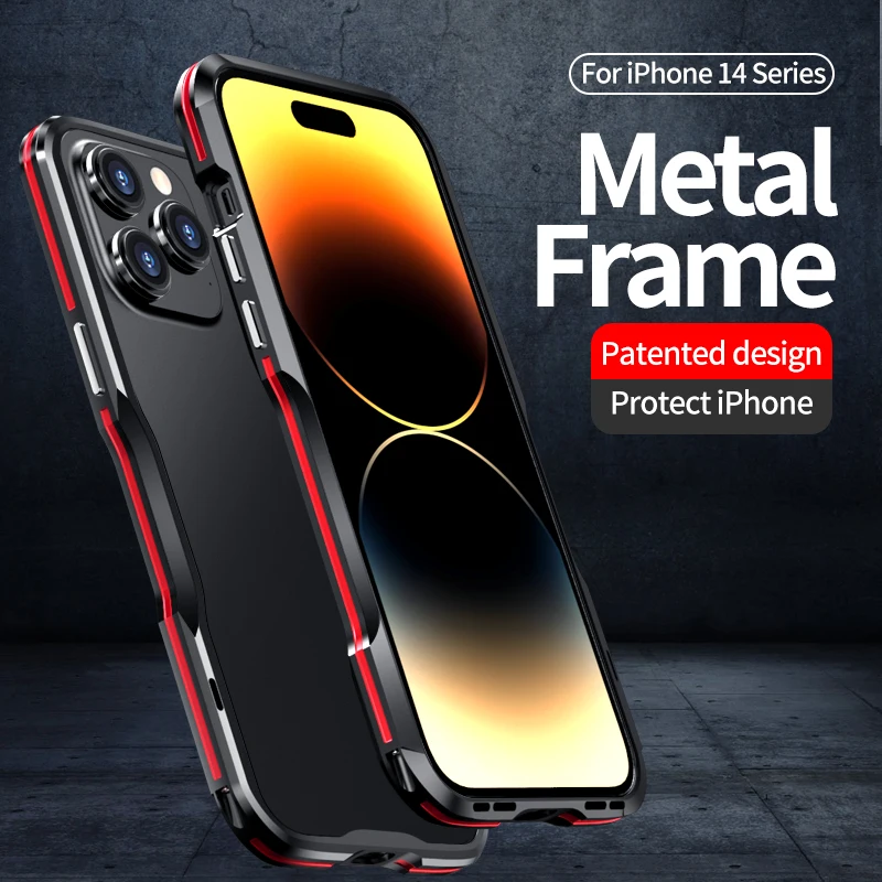 

Чехол-бампер для iPhone 14 Plus 13 12 Mini iPhone 11, чехол 14 13 12 11 Pro Max, Роскошный чехол для телефона с алюминиевой металлической рамкой, аксессуары
