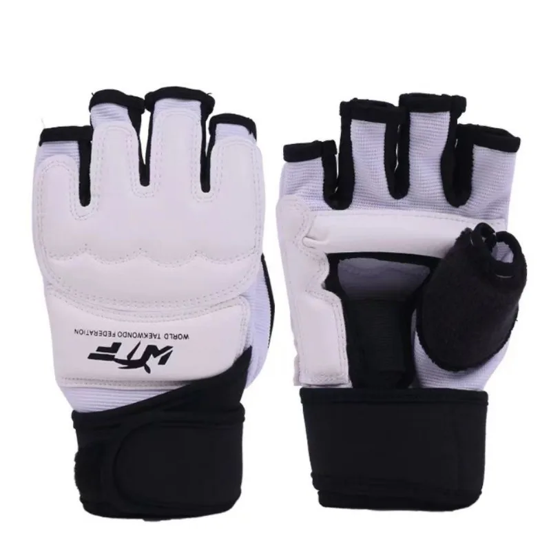 Taekwondo Gloves Hand Protector Adult Children's Half Finger Boxing Gloves Taekwondo Protector Hand