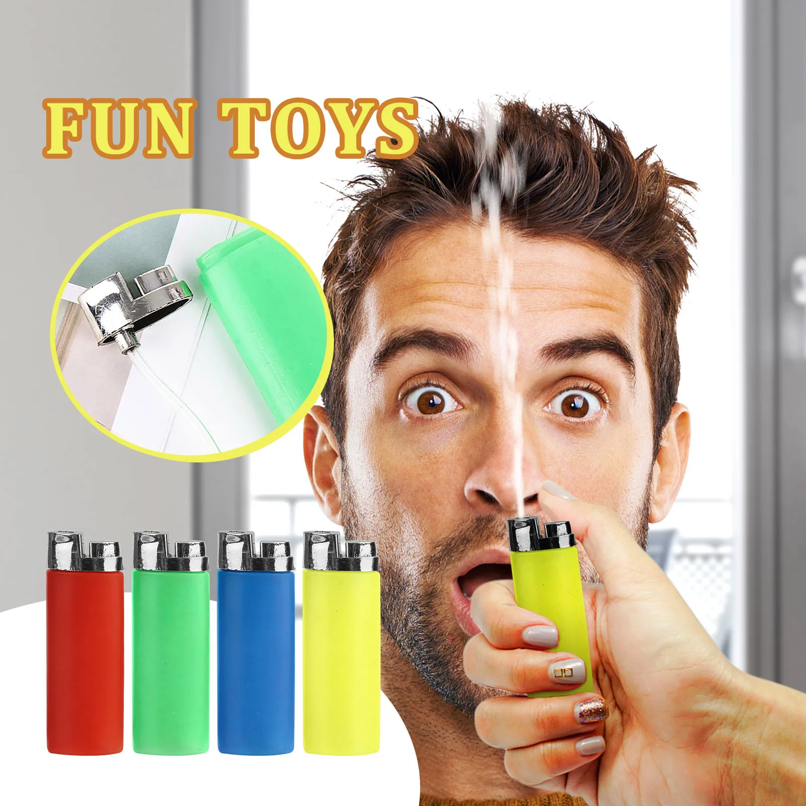 1PCS Novelty Water Squirting Lighter Fake Lighter Joke Prank Trick Toy
