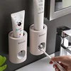 Automatic Toothpaste Dispenser Holder Bathroom Accessories Set Toothbrush Holder Toothbrush Wall Mount Rack 1