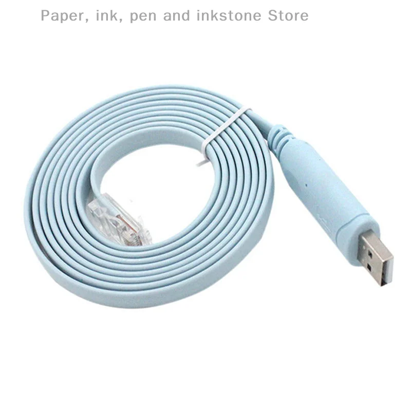 

1 Pcs Blue 1.8M Length USB To RJ45 For Cisco USB Console Cable Cable Cord