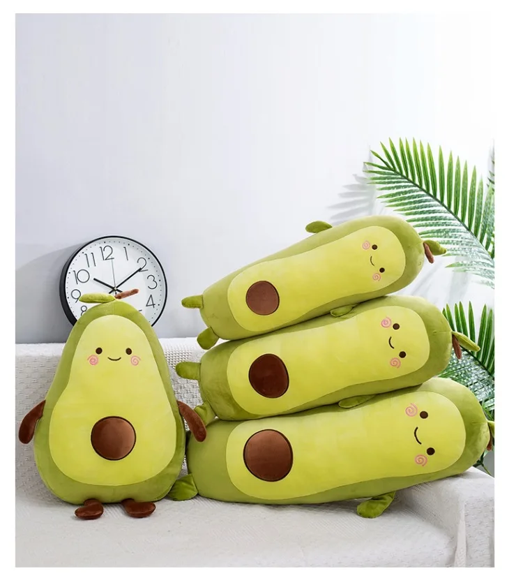 Comfortable Avocado Soft Pillow Plush Toy Kawaii Cartoon Fruits Appease Girls Baby Doll Toys