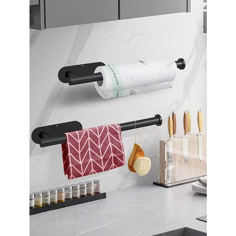 Multi-Purpose Kitchen&Bath Storage Rack-Paper Towel Holder,Napkin Organizer&Rag Dryer in Gold/Silver/Black,Multi-Size Home Decor