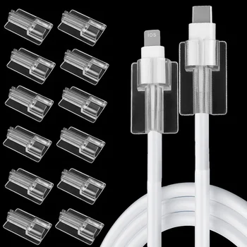 10/5/1pcs Transparent Cable Protector Cover Sleeve Soft Silicone Cable Winder for iPhone Samsung Charging Cord Protective Case