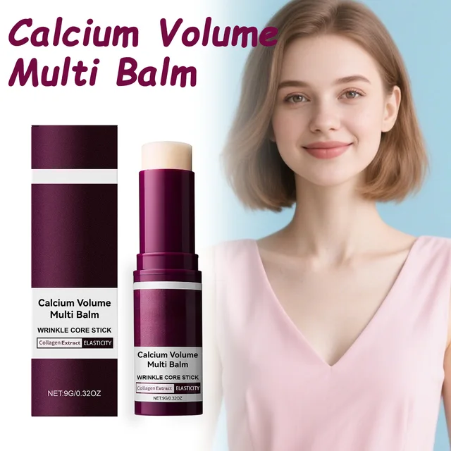 Calcium Volume Multi Balm Hydrating Anti Aging Fade Fine Lines Firming Skin Brightening Nourishing Collagen Moisturing Stick 1