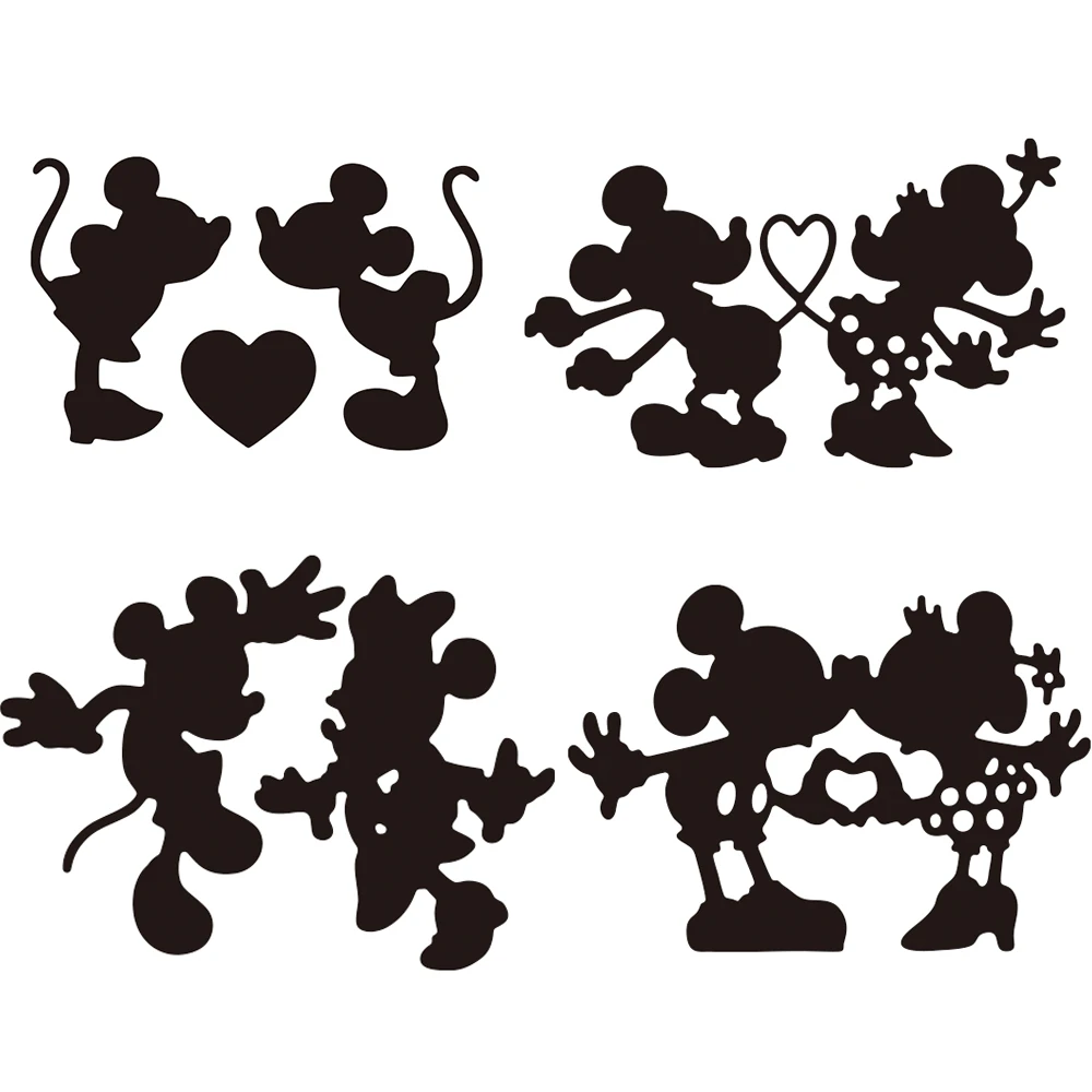 Mickey And Minnie Kissing Silhouette