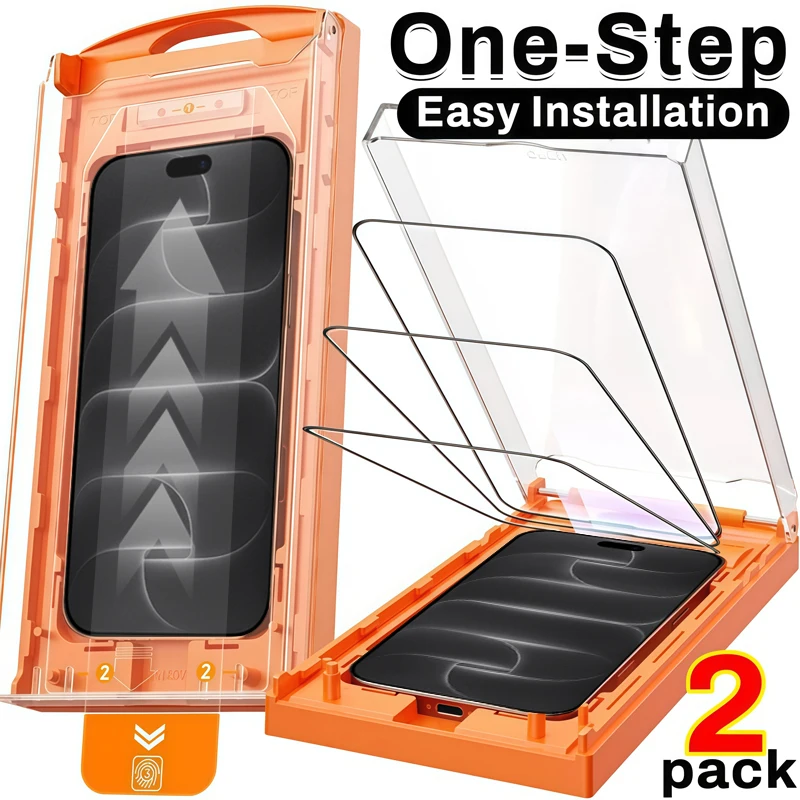 Easy Install HD Clear Tempered Glass Screen Protectors