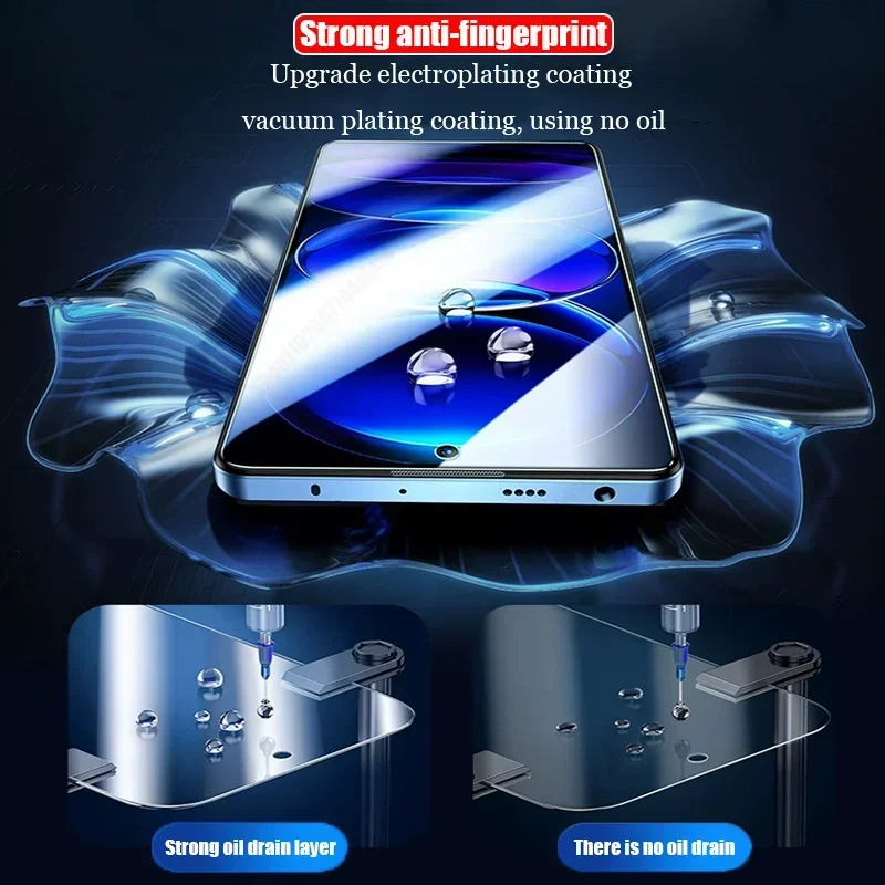 4Pcs Tempered Glass For Huawei Honor 90 70 Lite 80 GT Full Cover Screen Protector Honor X9 X8 X7 X6 X8A X7A X6A Protective Glass