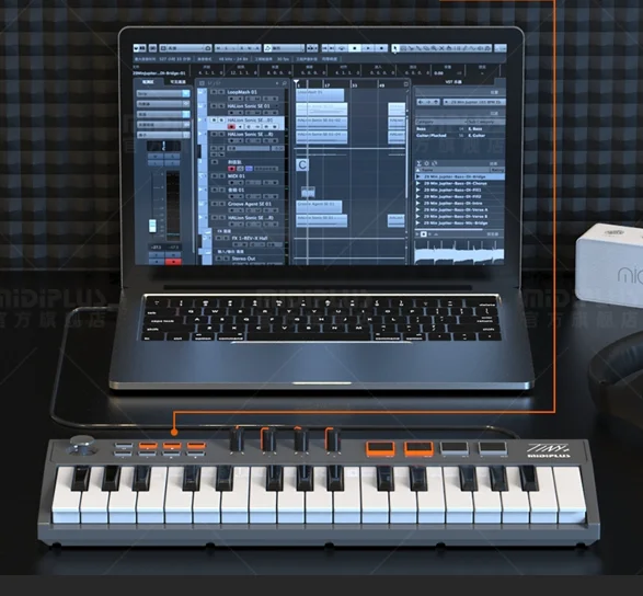 Folding MIDI Keyboard Controller Musical Instrument for Kids and Adults Tiny 32+