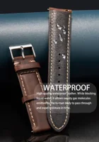 Cire Vintage à dégagement rapide 14mm 16mm 18mm 20mm 22mm 24mm bracelets de montre en cuir véritable pour hommes femmes bracelet de montre en cuir de Grain supérieur 4