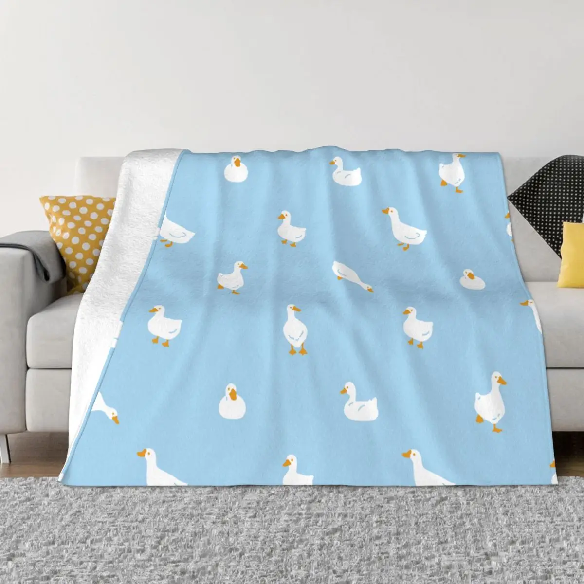 

Cartoon Duck Goose Rubber Duck Shower Blanket Flannel Decoration Portable Super Soft Throw Blanket for Bed Couch Bedspreads