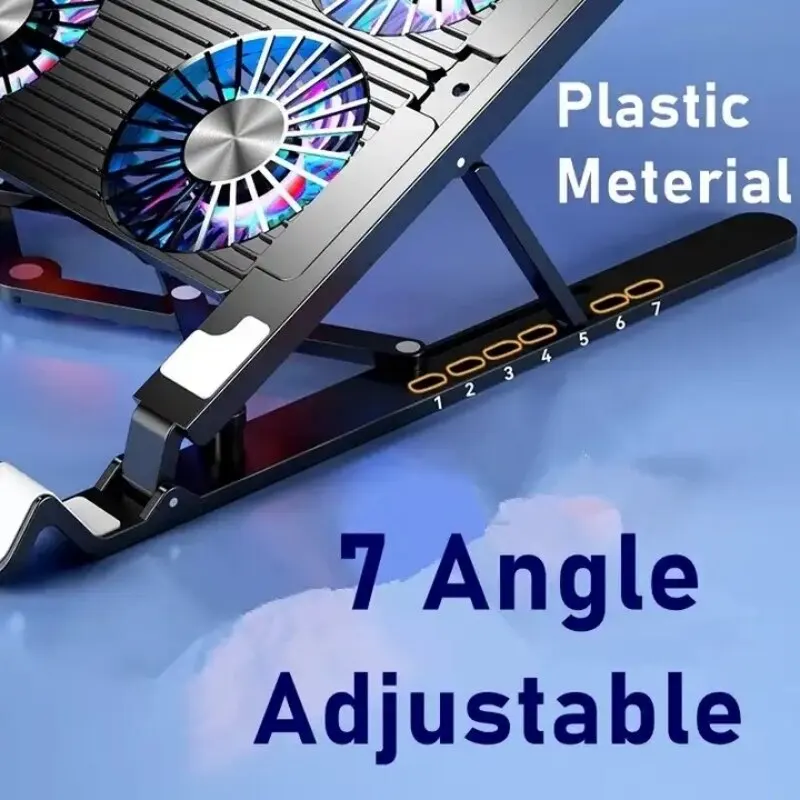 Laptop Cooling Pad Laptop Stand ICE COOREL Splicing Stable Foldable Notebook Riser Portable Tablet Stand 7 Gears Adjustable