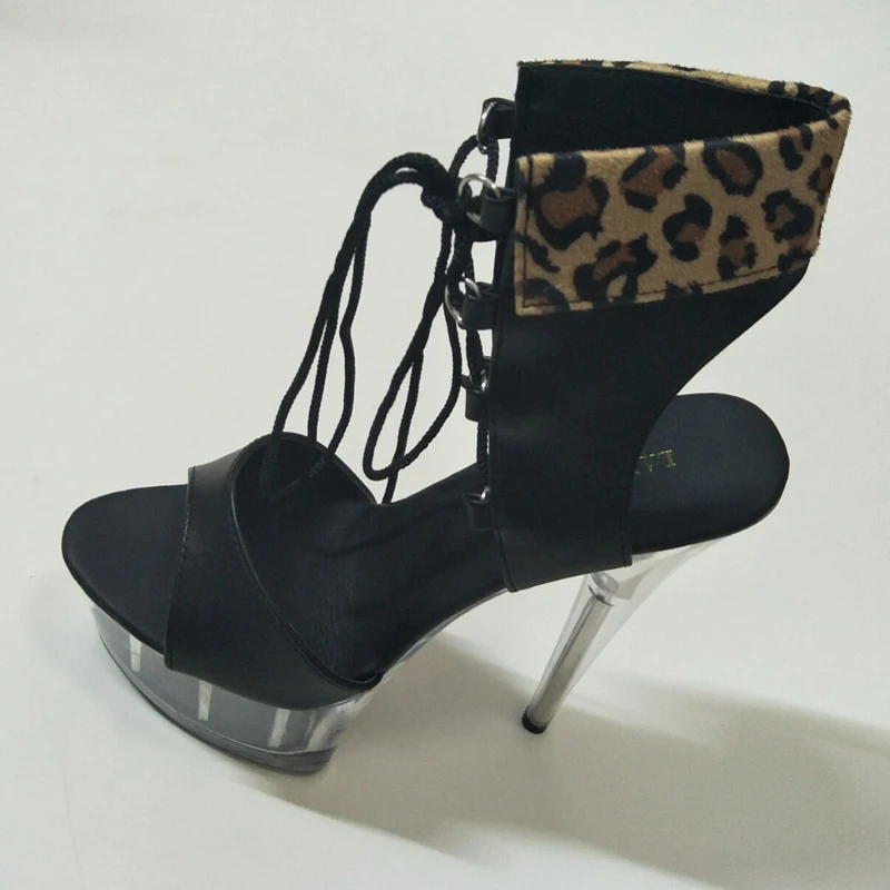 

LAIJIANJINXIA New 15CM/6inches PU Upper Fashion Sexy Exotic High Heel Platform Party Women Sandals Pole Dance Shoes K070