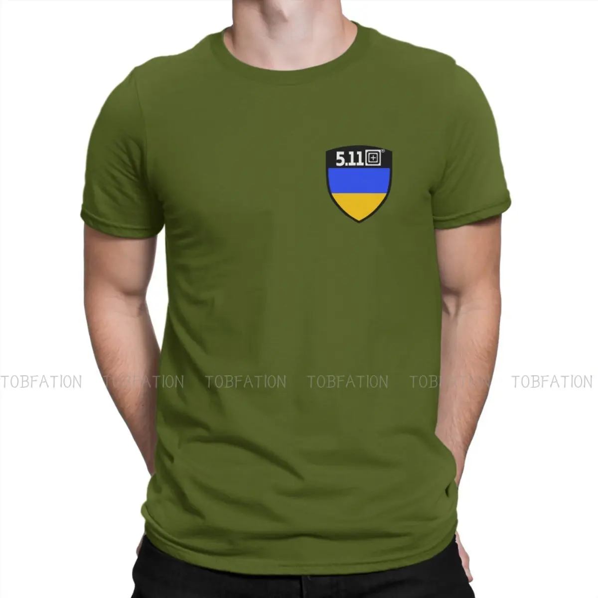 Украинский 5 11 флаг тактический зеленский карман Оригинальная футболка из