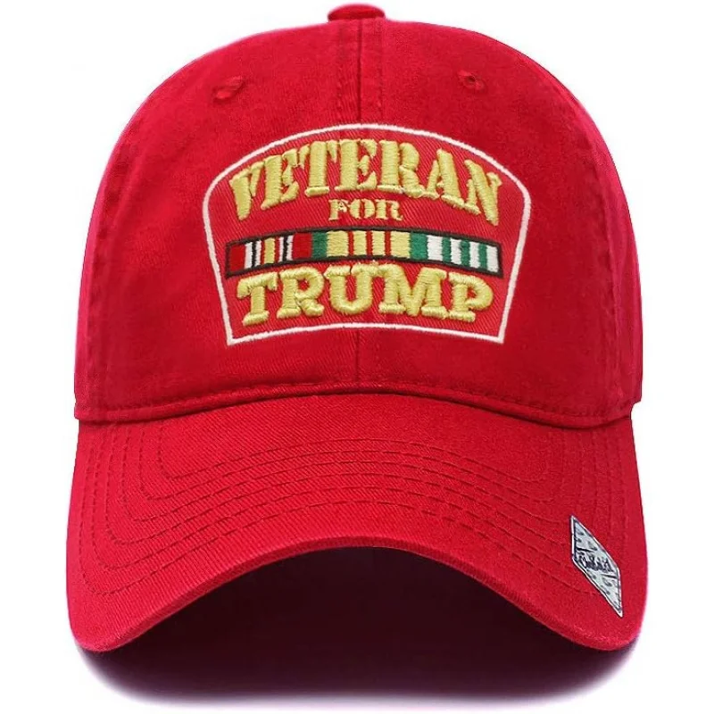 Veterans for Trump dad hat cotton ball cap baseball caps
