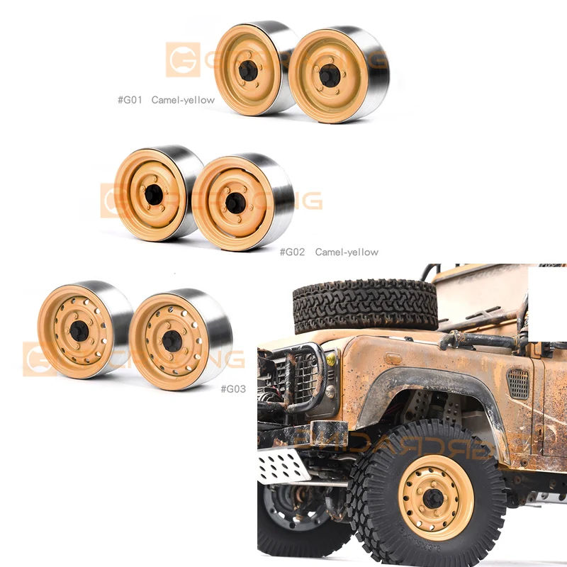 2 stücke 1,9 Zoll Kamel Cup Rad Retro Metall Radnabe für RC Crawler Auto Traxxas Trx4 Verteidiger Bronco Axial Scx10 DIY Teile
