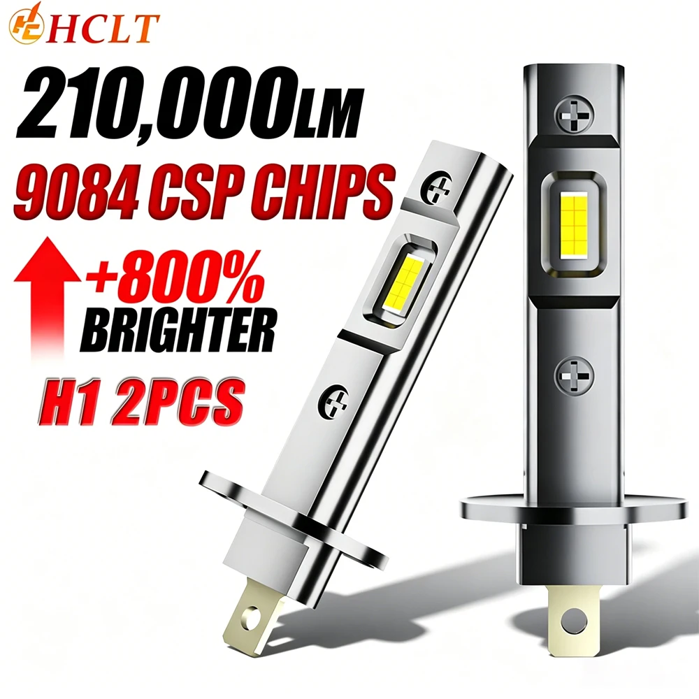 H1 LED CANBUS 자동차 라이트 210000LM 1:1 할로겐 사이즈 자동차 안개등 팬리스 플러그 앤 플레이 6000K 백색등 12V 오류 없음