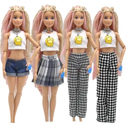 Fashion   Leather Outfit Set for 30cm BJD Barbie Blyth 1/6 MH CD FR SD Kurhn Doll Clothes Girl Figure Toy Accessories