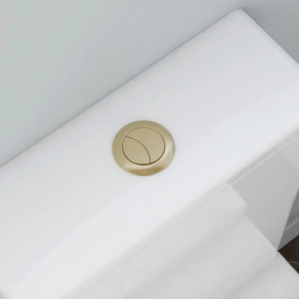 38mm Brushed Brass Gold Toilet Flush Cistern Button Close Coupled Toilet Push Button Flush Valve Dual Bathroom toilet flush button 1pcs