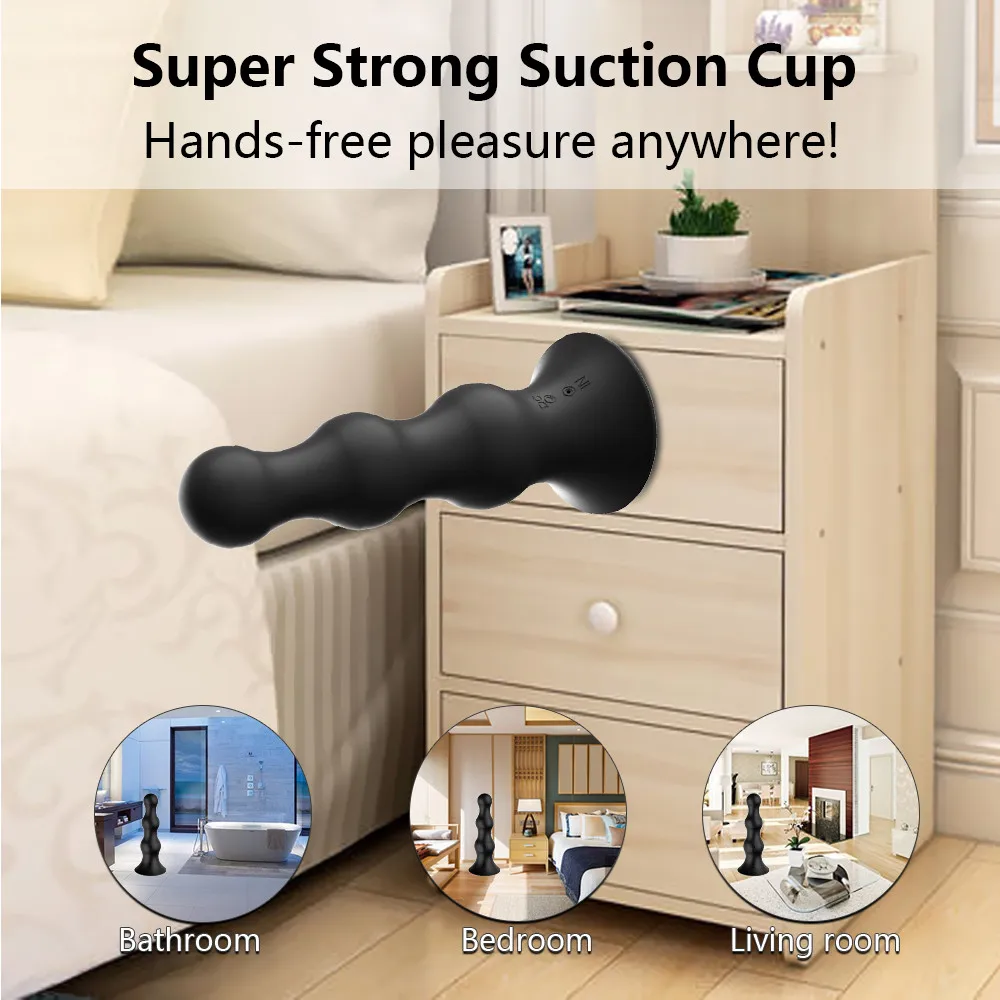 Großer Anal-Plug-Vibrator, männlicher Prostata-Massagegerät, Butt-Plug-Dildo-Vibrator, Doppelmotor_voghion.com