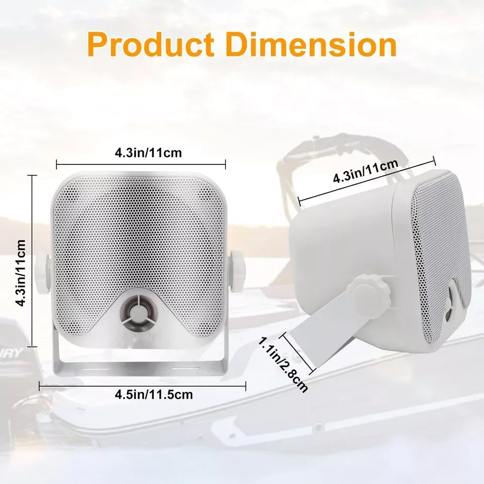 هيردو 120 واط 4 ''البحرية مقاوم للماء قارب مكبرات...