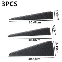 Adjustable Non-Slip Yoga and Fitness Wedge Blocks Set - 3 Piece (Black)