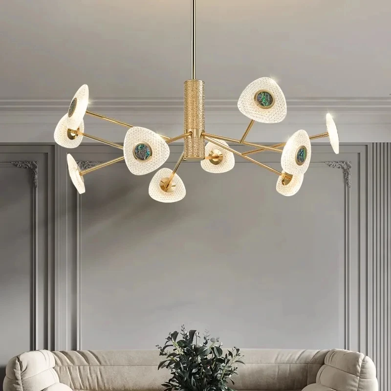 

AiPaiTe Creative personality triangle living room chandelier new Nordic bedroom dining room light