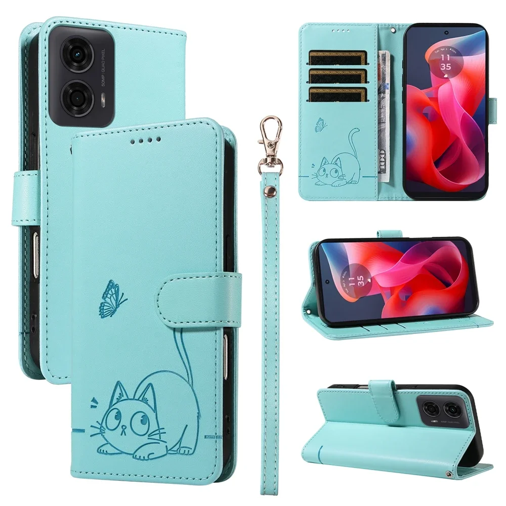 Magnetic Wallet Flip Case with Stand Support - Universal Phone Cover