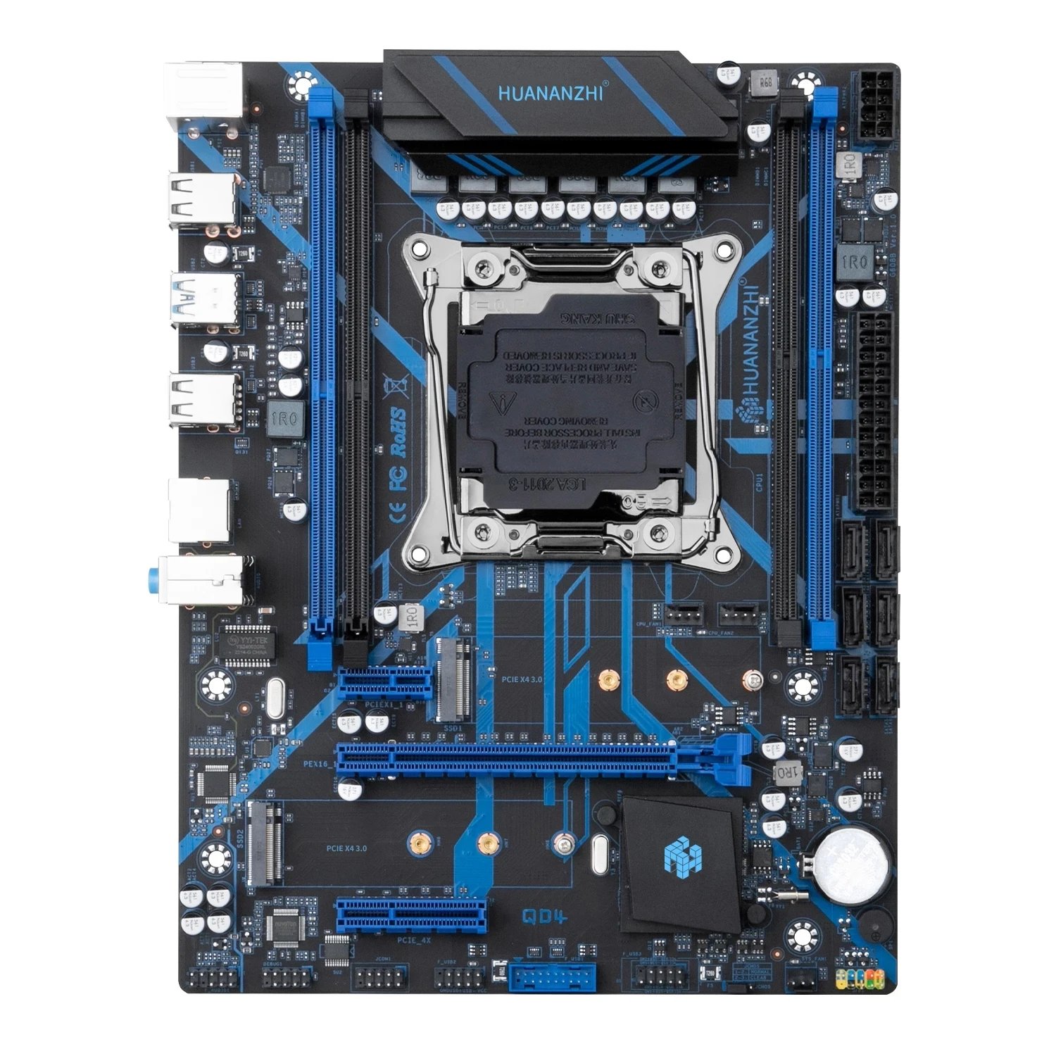 HUANANZHI-QD4 LGA 2011-3     E5 V4 V3 4 ä DDR4 RECC NON-ECC ޸ NVME USB3.0 SATA