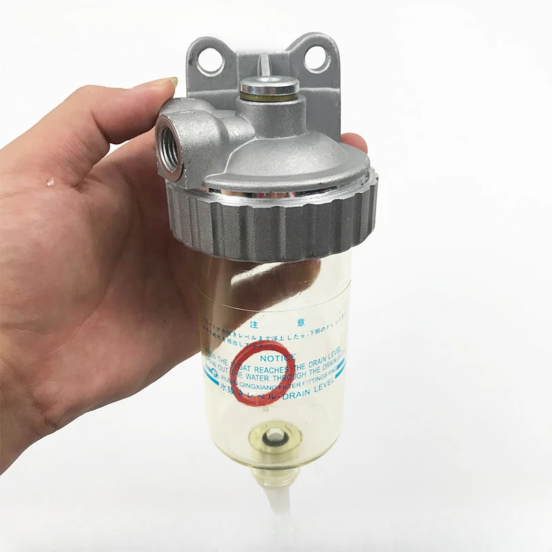 

For HITACHI ZAX60 70 120 200 Oil water separator assembly diesel filter element drain cup 1pcs