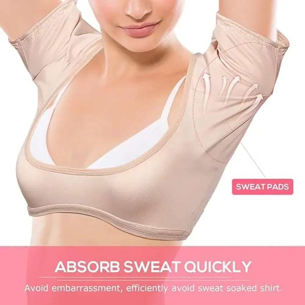 Underarm Sweat Absorption Pad Vest Mesh Quick-Drying T-shirt Shape Breathable Sweat Absorbing Anti-Sweat Stain Milk Silk Makeup,underarm sweat pads