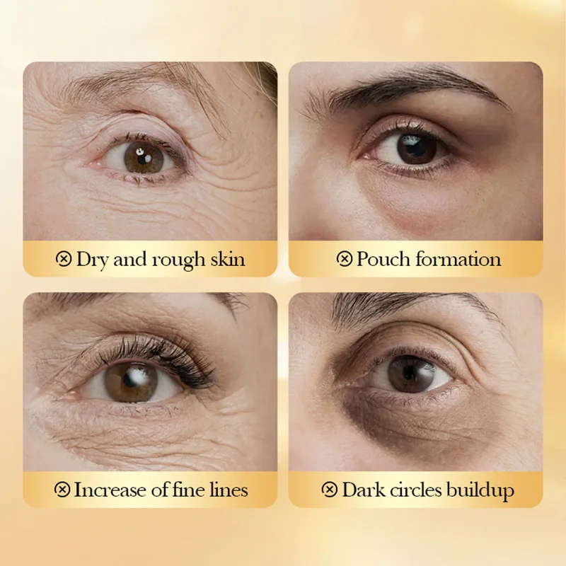 5 Pairs SADOER 24K Golden Crystal Collagen Eye Mask Anti Dark Circles Moisturizing Anti-wrinkles Anti-aging Eye Patches Gel Mask