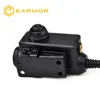 EARMOR Tactical PTT Tactical Headset Button activated push-to-talk PTT adapter M51 and AUX radio interface KENWOOD 3