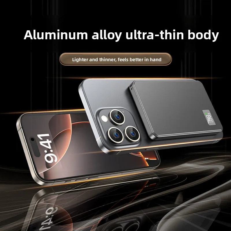 10000mAh 초슬림 마그네틱 보조배터리 3 in 1 고속 충전기 내장 케이블 CCC 인증 아이폰 삼성 아이워치 호환
