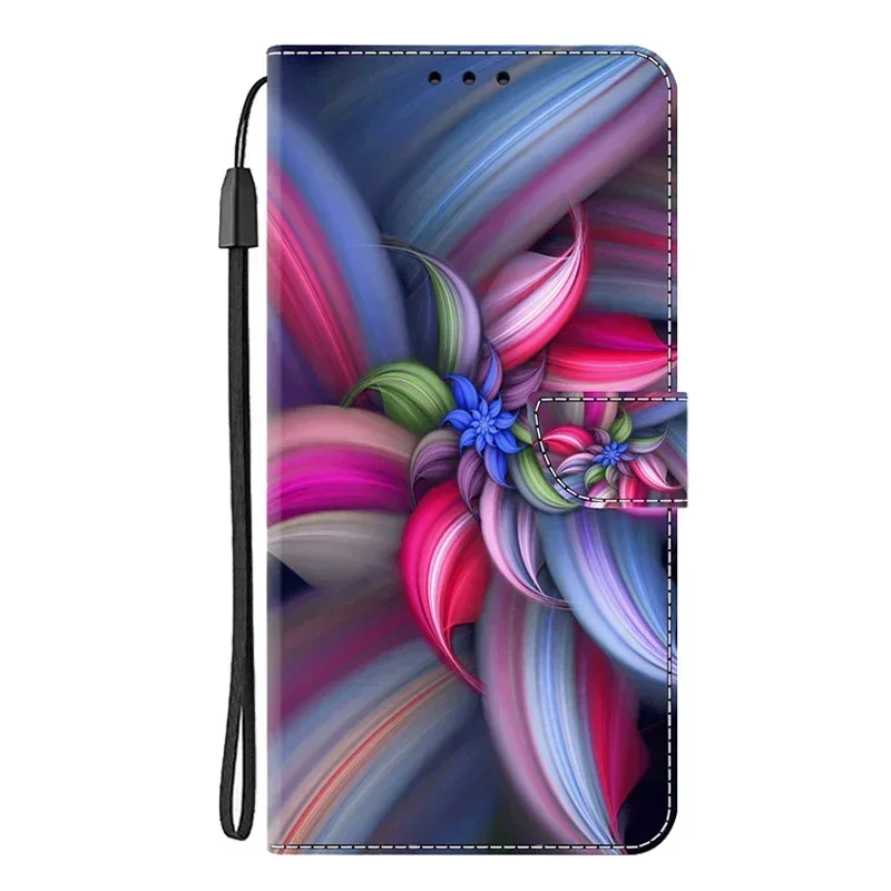 Elegant Leather Flip Wallet Phone Case with Magnetic Stand - Cute Design