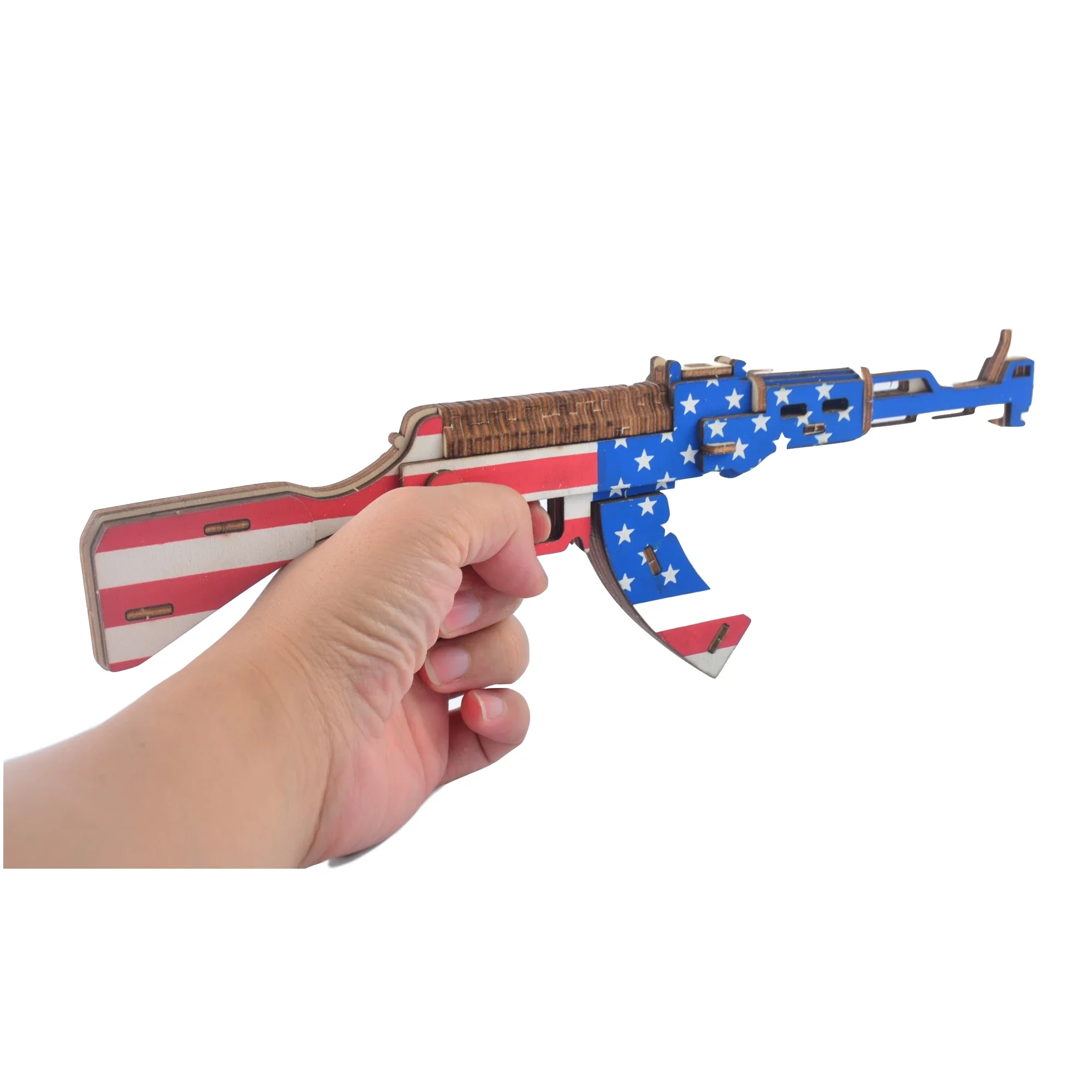 3d Puzzle Wooden Toys Laser Cutting DIY AK47 Weapon Assembly Kit Jigsaw Puzzle Learning Wood Kids Toys For Children Educational 4