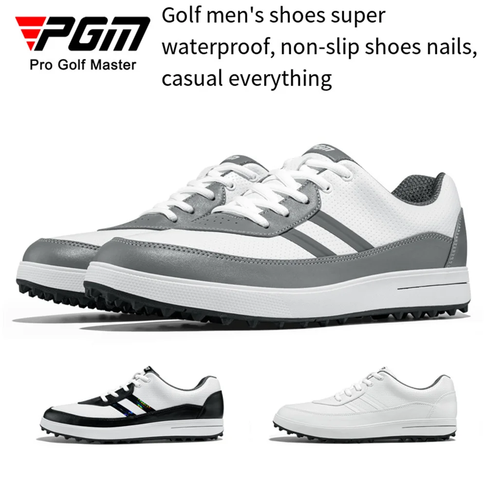 

2024 PGM Men Golf Shoes Anti-slip Comfortable Golf Sneakers Waterproof Outdoor Sports Leisure Trainers golf Sports Shoes XZ299