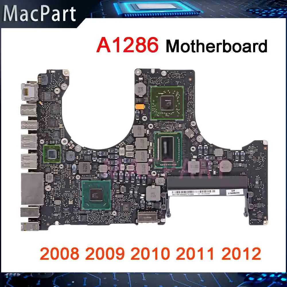 Original A1286 Motherboard 820-2850-A/B 820-2915-A/B 820-3330-B