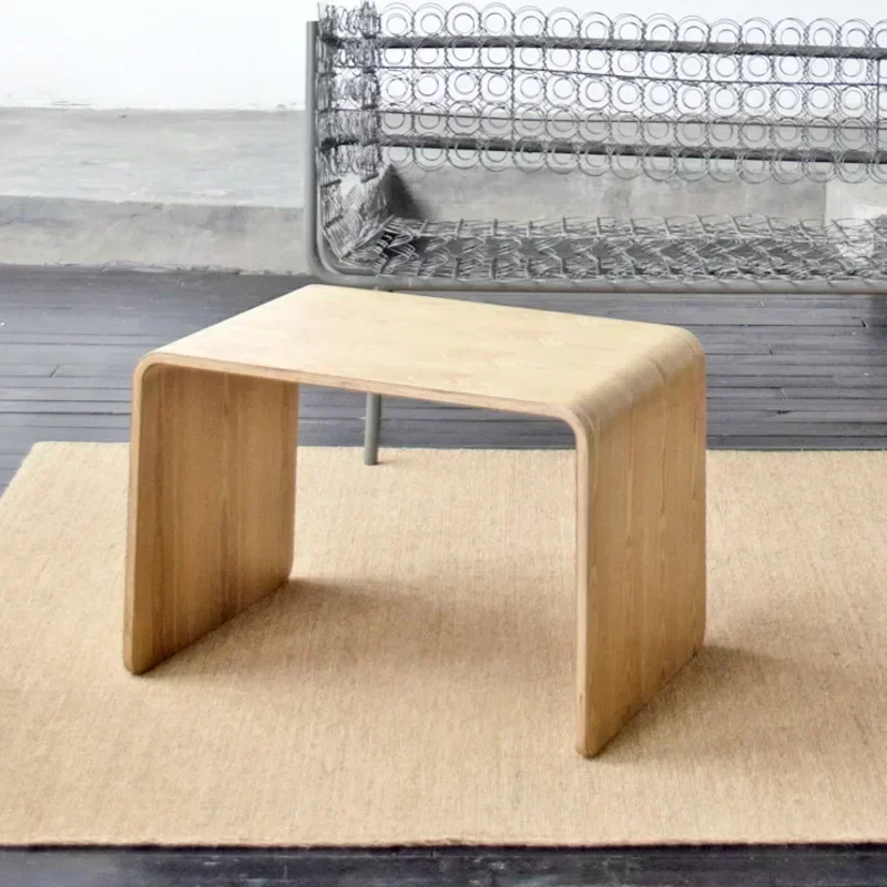 Versatile C-Type Wooden Tea Table Portable Tatami-style Side Stand Nordic Elegance for Living Rooms Multi-functional Furniture